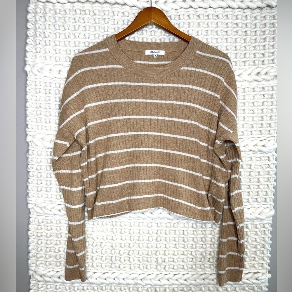 Madewell No Strings Attached Striped Crewneck Swe… - image 5